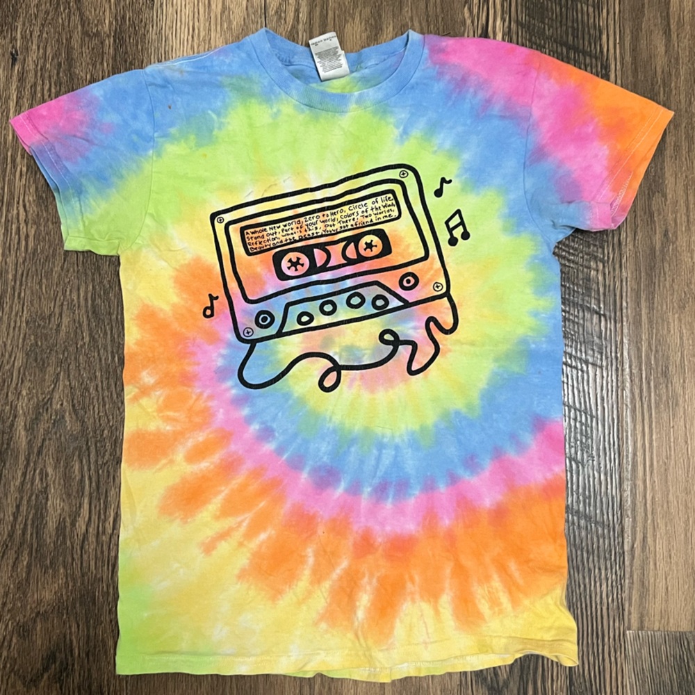 Colorful Tie-Dye 90’s Disney Songs Shirt